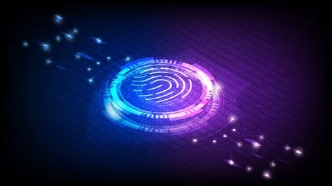 Isometric fingerprint Illustrazione stock