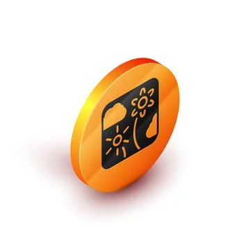 Isometric Firework rocket icon isolated on white background. Concept of fun Stock Illustration