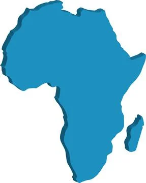 Isometric Flat Africa Map Vector Illustration Stock Illustration