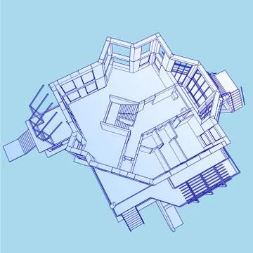 Isometric floor plan Stock Illustration