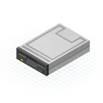 Isometric Floppy Drive 스톡 일러스트