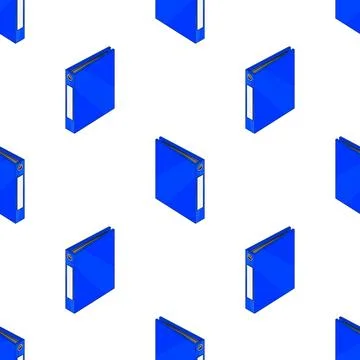 Isometric folder seamless pattern. A large set of images of an office folder イラスト素材