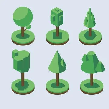 Isometric forest Stock Illustration