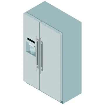 Isometric fridge icon Stock Illustration
