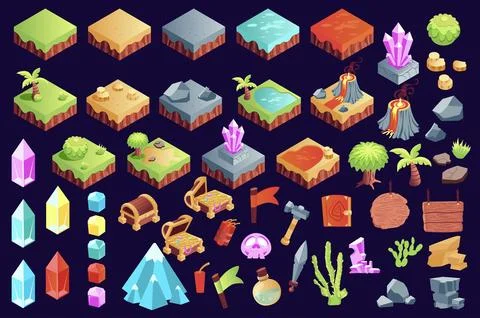 Isometric Game Landscape イラスト素材