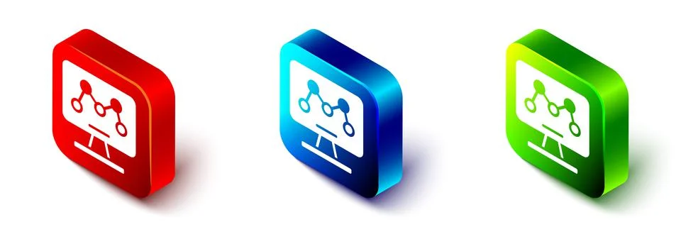 Isometric Genetic engineering modification on laptop icon isolated on white イラスト素材