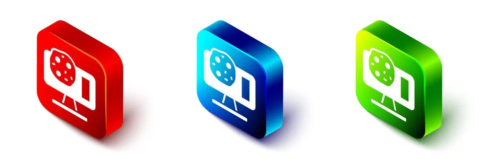 Isometric Genetic engineering modification on laptop icon isolated on white Illustrazione stock