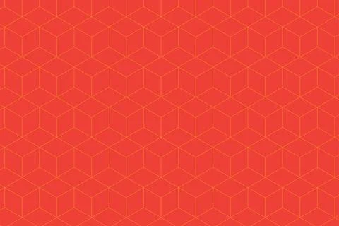 Isometric geometric pattern with lines and shape seamless  yellow vector ba.. Stock Illustration