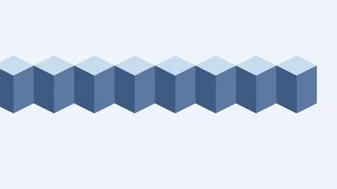 Isometric geometric wave blocks pattern design Stock Illustration