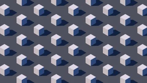 Isometric geometry background with 3d primitives and hard shadow. イラスト素材