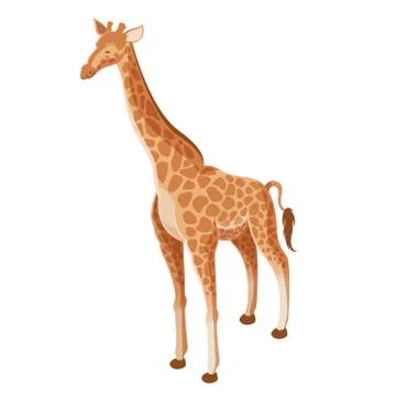 Isometric Giraffe icon Stock Illustration