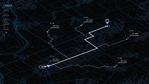 Isometric Gps, graphic tourist map of territory. Smartphone map application. App Stock Illustration
