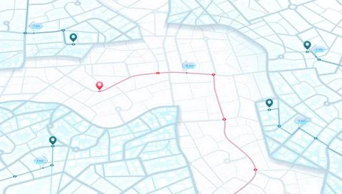 Isometric Gps map navigation to markers. Abstract transportation background Stock Illustration