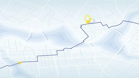Isometric GPS navigation map with location pin for tracking. Abstract map Stock Illustration