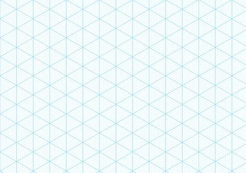 Isometric graph paper background plotting triangular vector ruler line grid e Illustrazione stock