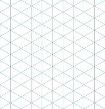 Isometric graph paper background. Seamless pattern. Vector illustration. Illustrazione stock