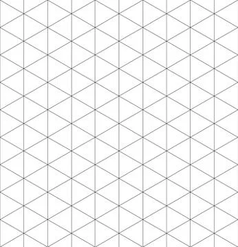 Isometric graph paper background. Seamless pattern. Vector illustration. Stock Illustration