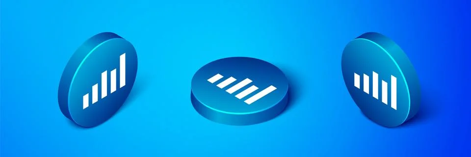 Isometric Graph, schedule, chart, diagram, infographic, pie graph icon isolated Stock Illustration