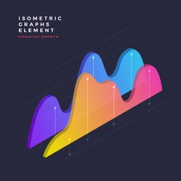 Isometric graphic element Stock Illustration