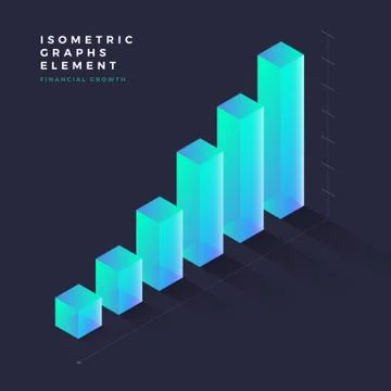Isometric graphic element Stock Illustration