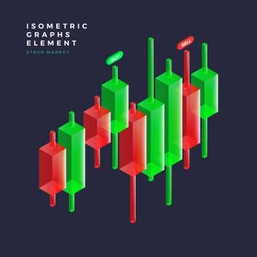 Isometric graphic element Stock Illustration