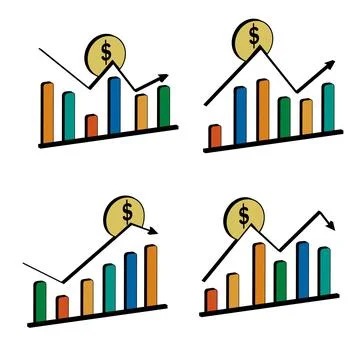 Isometric graphic icon with dollar Stock Illustration