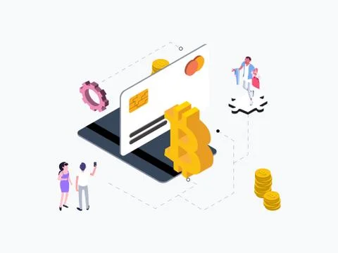 Isometric Graphic Payment Methods Illustrazione stock