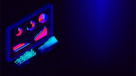 Isometric graphics Stock Illustration