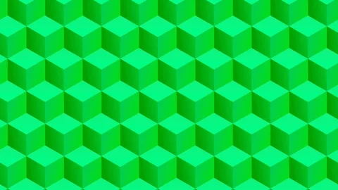 Isometric green cubes pattern moving diagonally. Seamless loop. Stock Footage 117740670