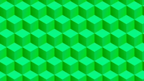 Isometric green cubes pattern moving horizontally. Seamless loop. Stock Footage 117741936