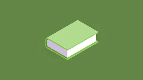 Isometric green empty book vector Stock-Illustration