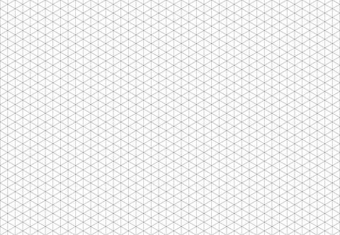 Isometric grid. Black guides lines isolated on a white background. Notebook Stock Illustration