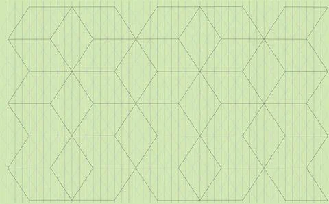 Isometric grid lines on green background Stock Illustration
