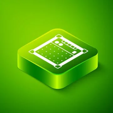 Isometric Guitar amplifier icon isolated on green background. Musical instr.. Stock Illustration