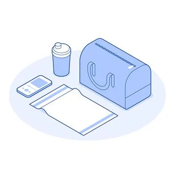 Isometric Gym Vector Illustration Stock Illustration
