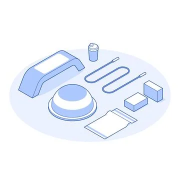 Isometric Gym Vector Illustration Stock Illustration