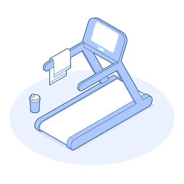 Isometric Gym Vector Illustration Stock Illustration