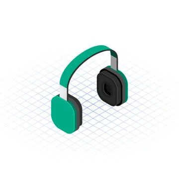 Isometric Headset 스톡 일러스트