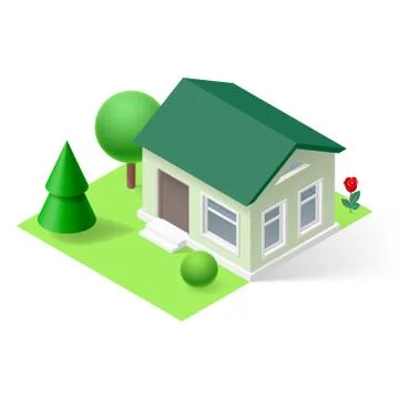 Isometric home Illustrazione stock
