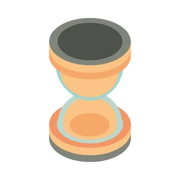 Isometric hourglass time Stock Illustration