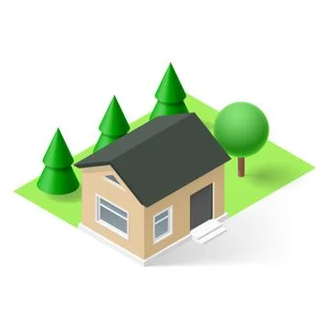 Isometric house Stock Illustration