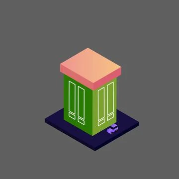 Isometric house vector Stock Illustration