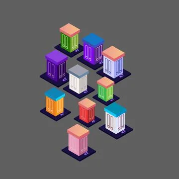 Isometric house vector Stock Illustration