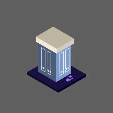 Isometric house vector Stock Illustration