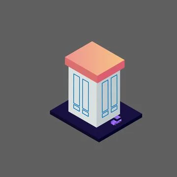 Isometric house vector Stock Illustration