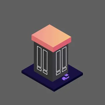 Isometric house vector Stock Illustration