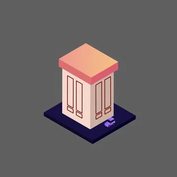 Isometric house vector Stock Illustration