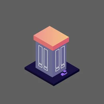 Isometric house vector Stock Illustration