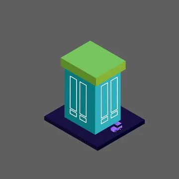 Isometric house vector Stock Illustration