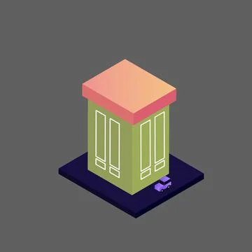 Isometric house vector Stock Illustration